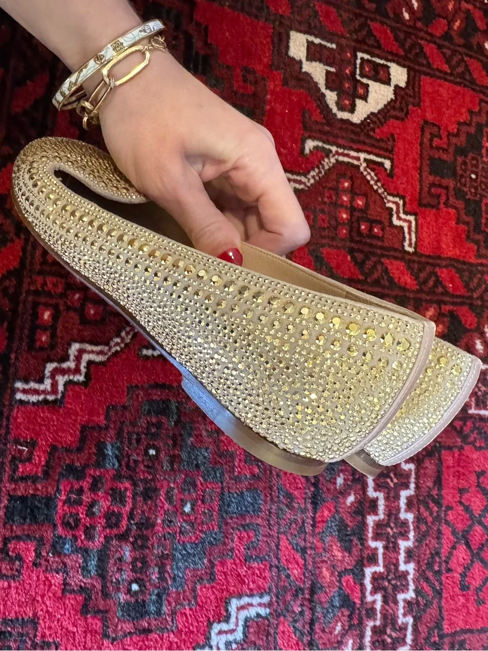 Valentino Garavani Glam Micro-Rockstud Ballet Flat